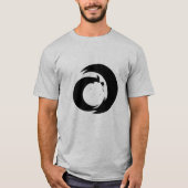 Gestileerde letter "A" monogram moderne kunst T-shirt (Voorkant)