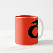 Gestileerde letter "A" monogram moderne kunst Tweekleurige Koffiemok (Voorkant rechts)