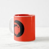 Gestileerde letter "A" monogram moderne kunst Tweekleurige Koffiemok (Voorkant links)