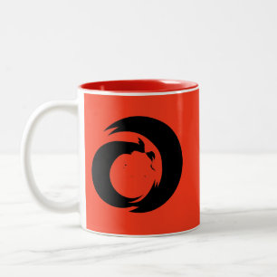 Gestileerde letter "A" monogram moderne kunst Tweekleurige Koffiemok