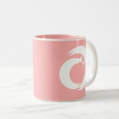 Gestileerde letter "A" monogram moderne kunst Tweekleurige Koffiemok (Voorkant rechts)