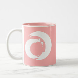 Gestileerde letter "A" monogram moderne kunst Tweekleurige Koffiemok