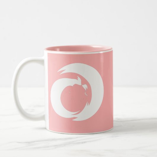 Gestileerde letter "A" monogram moderne kunst Tweekleurige Koffiemok (Links)