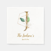 Gestileerde letter J Floral bruiloft servetten (Voorkant)