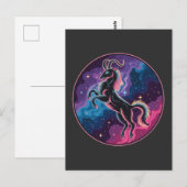 Gestileerde Levendige Hemelse Steenbok Geit Briefkaart (Voorkant / Achterkant)