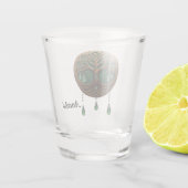 Gestileerde levensboom shot glas (Achterkant)