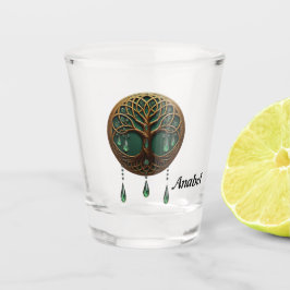 Gestileerde levensboom shot glas