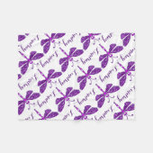 Gestileerde libel paarse naam patroondeken fleece deken (Voorkant (Horizontaal))