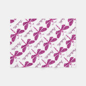 Gestileerde libel roze naam patroon deken (Voorkant (Horizontaal))