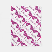 Gestileerde libel roze naam patroon deken (Voorkant)