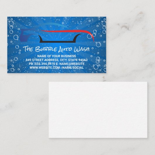 Gestileerde Logo minimalistische auto Logo | lucht Visitekaartje (Voorkant / Achterkant)