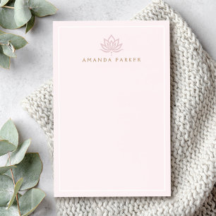 Gestileerde lotusbloem roze yoga genezing post-it® notes