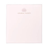 Gestileerde lotusbloem roze yoga healing notitieblok (Voorkant)