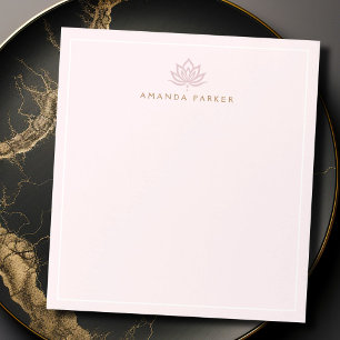 Gestileerde lotusbloem roze yoga healing notitieblok