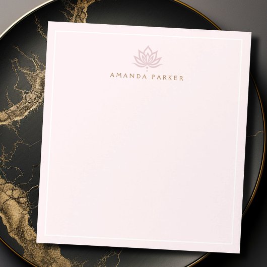 Gestileerde lotusbloem roze yoga healing notitieblok