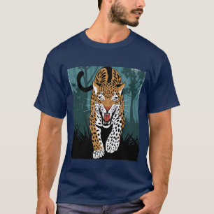 Gestileerde luipaard t-shirt