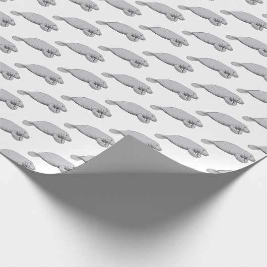 gestileerde Manateboardtekening Cadeaupapier (Hoek)
