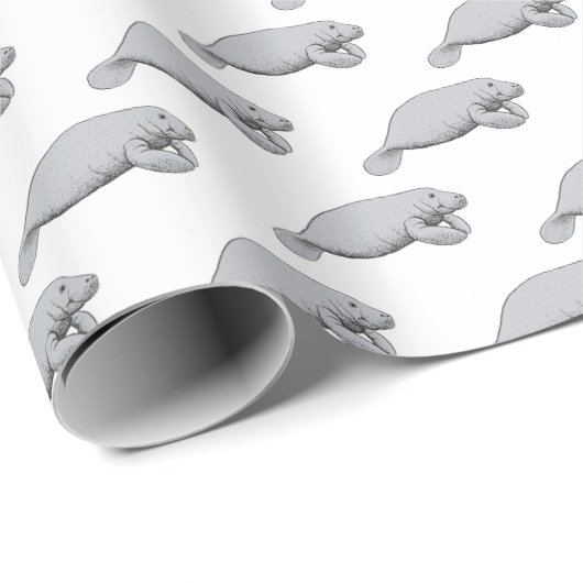  gestileerde Manateboardtekening Cadeaupapier (Rol Hoek)