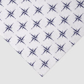 gestileerde marineblauwkompastekening Roos Tissuepapier (Detail)