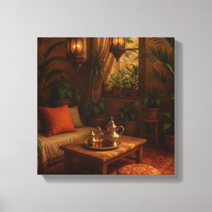 gestileerde Marokkaanse boho Canvas Afdruk