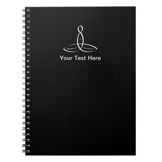 Gestileerde meditatie met aanpasbare tekst notitieboek (Voorkant)