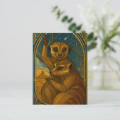 Gestileerde Meerkat Pair onder sterrenhemel Briefkaart (Staand voorkant)