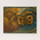 Gestileerde Meerkat Pair onder sterrenhemel Legpuzzel (Horizontaal)