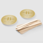 Gestileerde moderne minimale gouden retour adres handwaaier (Niet-gemonteerd)