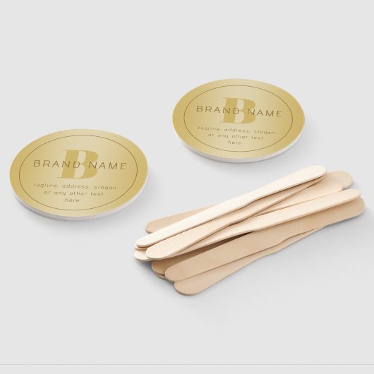 Gestileerde moderne minimale gouden retour adres handwaaier (Niet-gemonteerd)