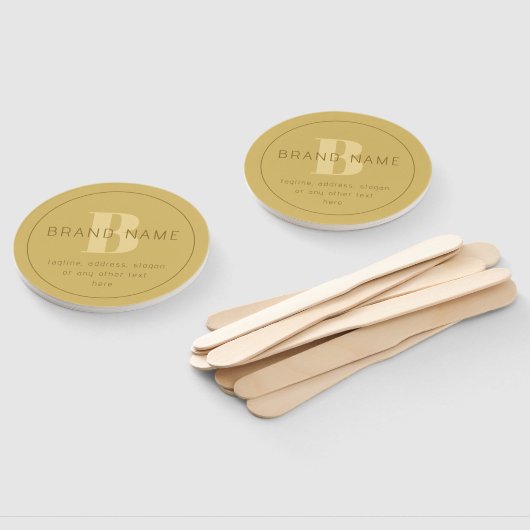 Gestileerde moderne minimale gouden retour adres handwaaier (Niet-gemonteerd)