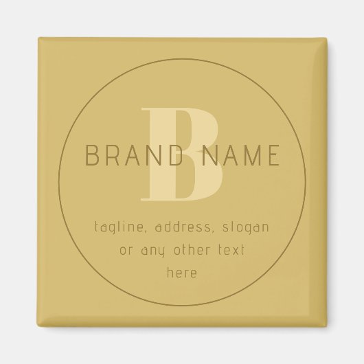 Gestileerde moderne minimale gouden retour adres magneet (Voorkant)