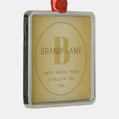 Gestileerde moderne minimale gouden retour adres metalen ornament (Rechts)