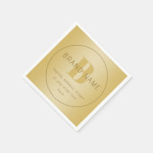 Gestileerde moderne minimale gouden retour adres servet (Hoek)