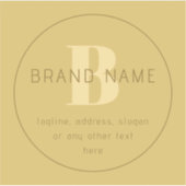 Gestileerde moderne minimale gouden retour adres sticker (Voorkant)