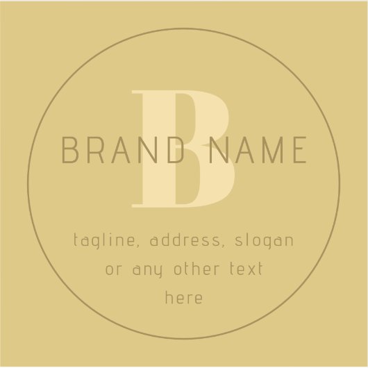 Gestileerde moderne minimale gouden retour adres sticker (Voorkant)