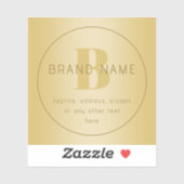 Gestileerde moderne minimale gouden retour adres sticker (Vel)