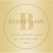 Gestileerde moderne minimale gouden retour adres sticker (Voorkant)