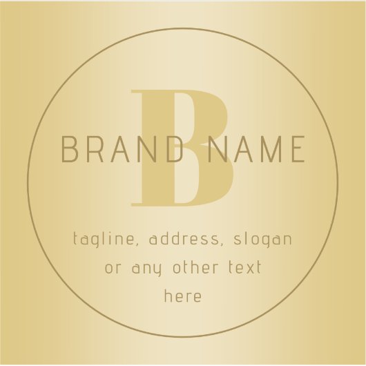 Gestileerde moderne minimale gouden retour adres sticker (Voorkant)