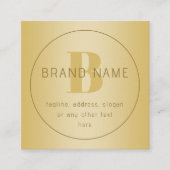 Gestileerde moderne minimale gouden retouradres informatiekaartje (Voorkant)