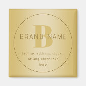 Gestileerde moderne minimale gouden retouradres  magneet (Voorkant)