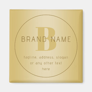 Gestileerde moderne minimale gouden retouradres  magneet