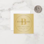 Gestileerde moderne minimale gouden retouradres  notitiekaartje (Voorkant / Achterkant in situ)