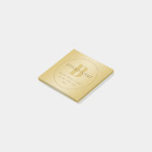 Gestileerde moderne minimale gouden retouradres post-it® notes (Schuin)