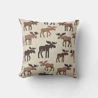 Gestileerde Moose Pattern – Minimalistische Natuur Kussen
