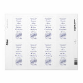 gestileerde Mount Desert Island MN Map Blue Etiket (Full Sheet)