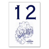  gestileerde Mount Desert Island MN Map Blue Kaart (Achterkant)