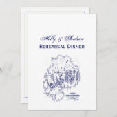  gestileerde Mount Desert Island MN Map Blue Kaart (Voorkant / Achterkant)