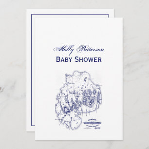  gestileerde Mount Desert Island MN Map Blue Kaart