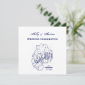 gestileerde Mount Desert Island MN Map Blue Kaart (Staand voorkant)