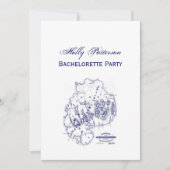  gestileerde Mount Desert Island MN Map Blue Kaart (Voorkant)